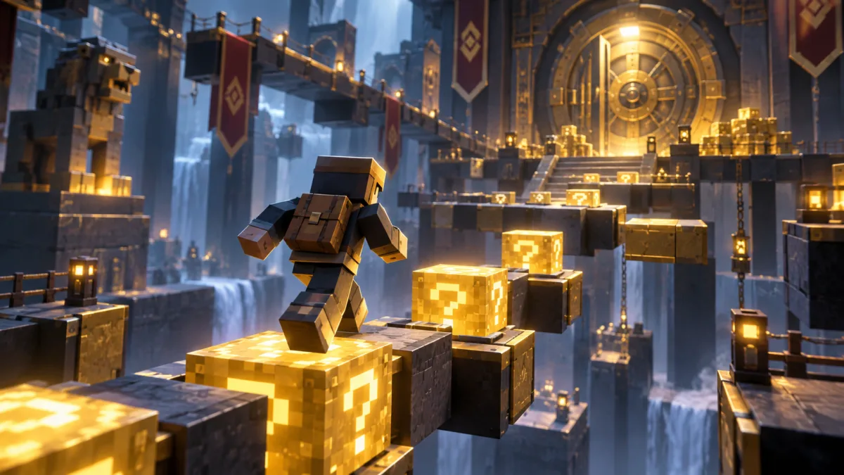Obby Lucky Block Heist: Geometry on the Way to the Vault