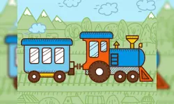 Trains For Kids Coloring image