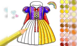 Princess Glitter Coloring image