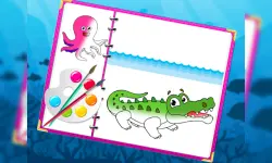 Sea Creatures Coloring Book image