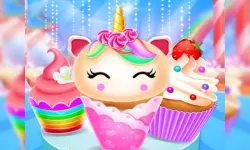 Unicorn Mermaid Cupcake Cooking Design image