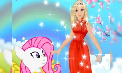 Barbie and Pony Dressup image