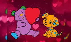 Valentine Pets Coloring Book image
