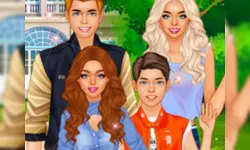 image bg Superstar Family Dress Up Game