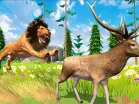 image bg Realistic Lion Hunting Animal 2024