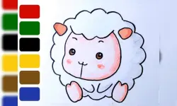 Baby sheep ColoringBook image