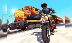Tricky Bike Stunt vs Train Racing Game image