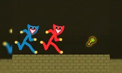 Red and Blue Stickman Huggy image
