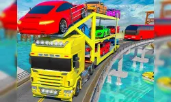 Crazy Mega Car Transport Truck Game image