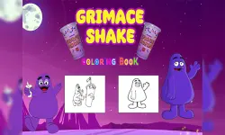 Grimace Shake Coloring image
