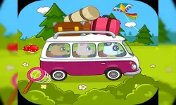 Kids camping image
