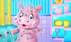 Baby Hippo Bath Time - Pet Care image