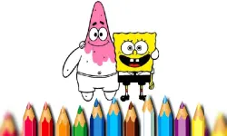 BTS Sponge Bob Coloring image