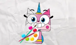Unicorn Kitty Coloring Book image