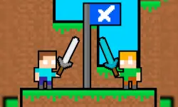 Friends Battle Swords Drawn image