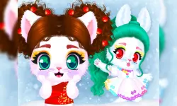 Cat and Rabbit Holiday image