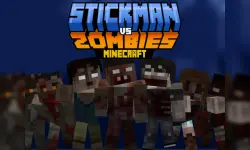 Stickman vs Zombies Minecraft image