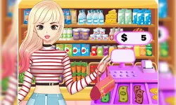 Supermarket Store Girl image