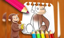 Curious George Coloring Book image