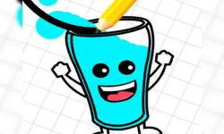Happy Glass : Fill the Glass by Draw Lines image
