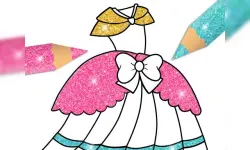 Glitter Dress Coloring image