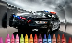 Police Cars Coloring image