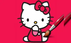 Easy Coloring Kitty image
