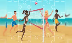 Beach Volley Ball Jigsaw image