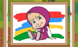 Masha and the Bear Coloring Book image