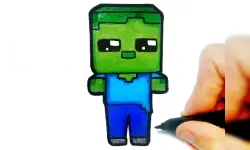 Easy Kids Coloring Minecraft image