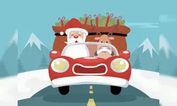 Santa Giving Presents Jigsaw image