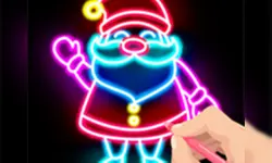Draw Glow Christmas - Draw & Color image