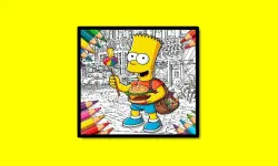 BTS Simpsons Coloring Book image