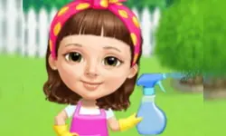 Sweet Baby Girl Cleanup Messy House image