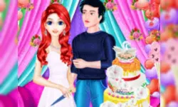 Mermaid Girl Wedding Cooking Cake Game image