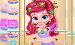 Messy Little Mermaid Makeover - Makeup & Dressup image