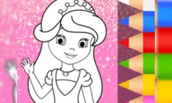 Princess Coloring Glitter - Art Game image