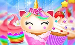 Unicorn Mermaid Cupcake Cooking Design - Creative image
