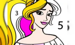 image bg Princess Color Number