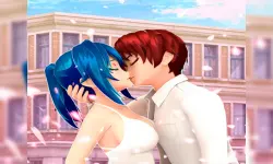 Anime High School Couple Makeover image