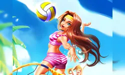 Beach volleyball 3D image