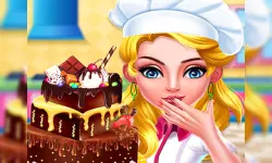 Chocolate cake cooking party image