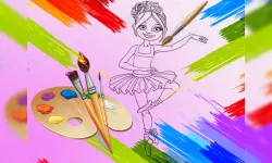 image bg Little Ballerinas Coloring