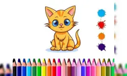 Cute Cat Coloring Book image