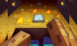 Parkour in the cave 3D image