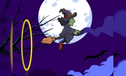Flying witch halloween image
