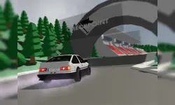 Low poly car racing image