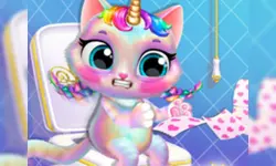 Twinkle My Unicorn Cat Princess Caring image
