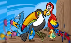 Exotic Birds Coloring image