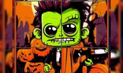 Franky & Vampire Halloween Puzzle image